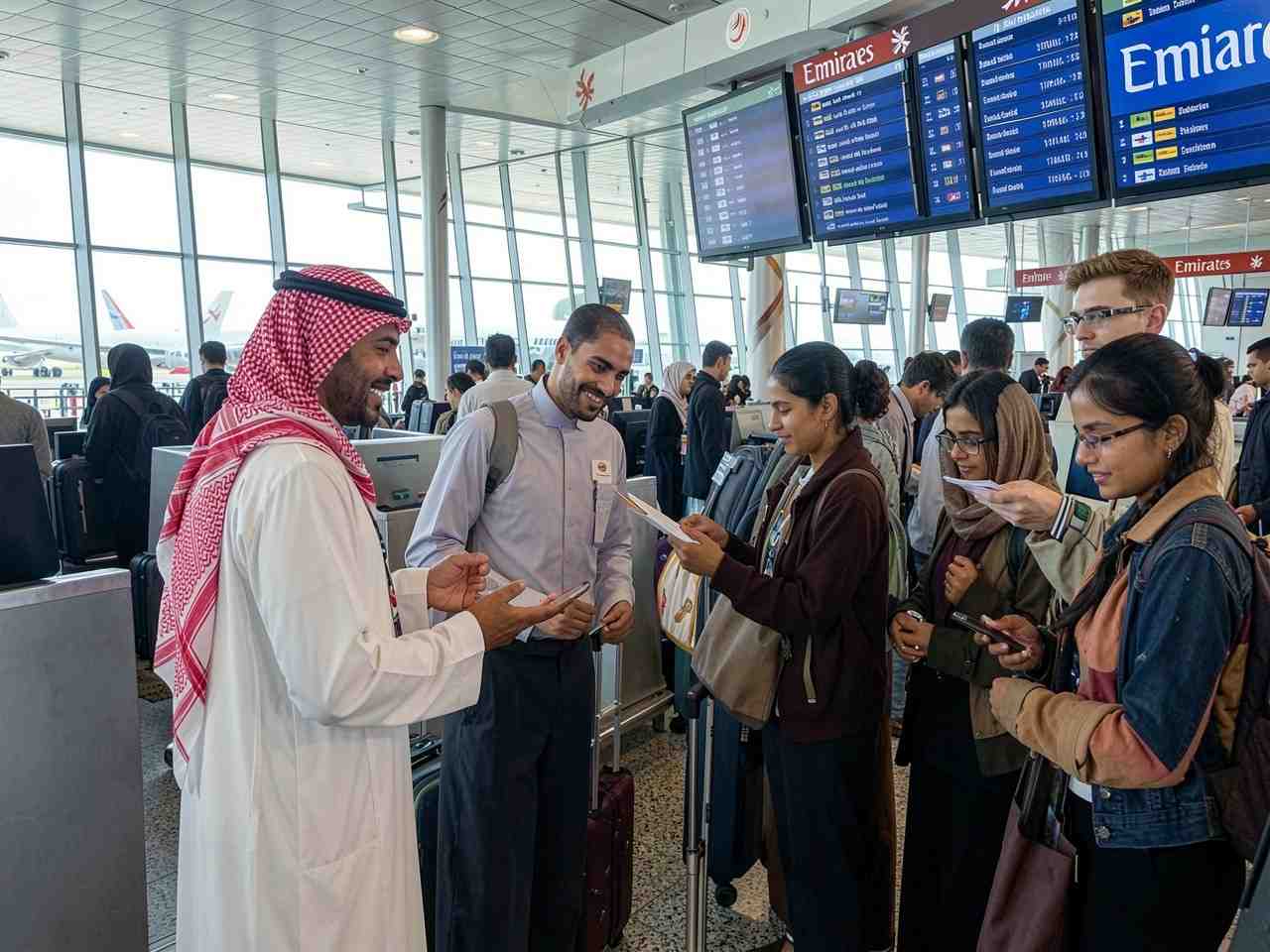 Emirates airlines, alongside saudi arabian airlines and indian airlines, is at the forefront of managing the flight disruptions caused by the ongoing regional airspace restrictions in the middle east.