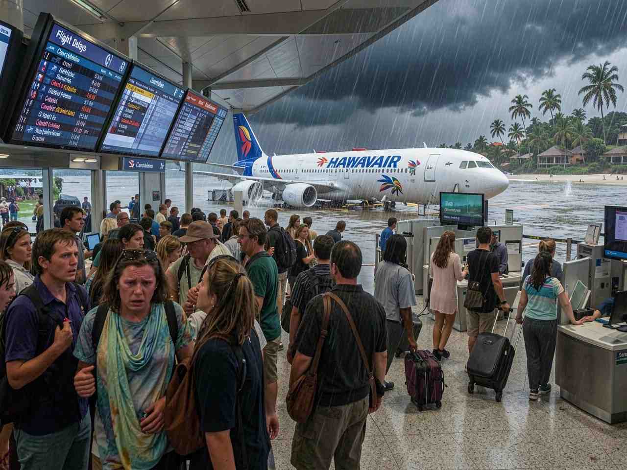 Usa, japan, canada, korea, australia, and uk tourists have been left stunned as the historic kona low storm wreaks havoc on hawaii&rsquo;s tourism industry in march 2026.