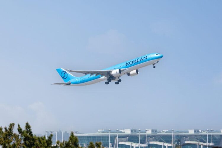 A Korean Air aircraft takes off in this undated photo. Courtesy of Korean Air