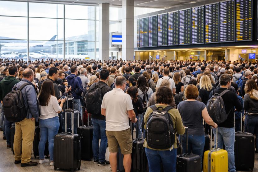 Travellers grounded at newark liberty international as united, air india, lufthansa, and more face 92 delays and 4 cancellations to new york, london, chicago, toronto and major us cities