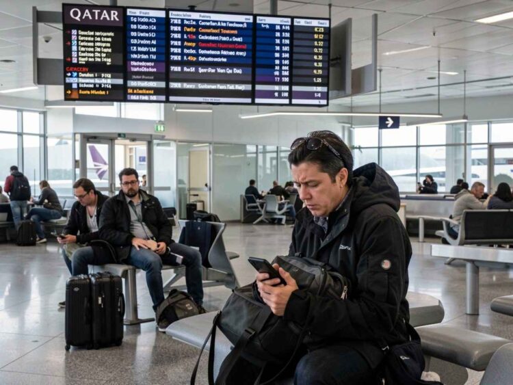 Qatar airways has suspended its flights at san francisco international airport (sfo) amid the escalating turmoil in the middle east, following the closure of qatari airspace and attacks on its primary hub, hamad international airport in doha.