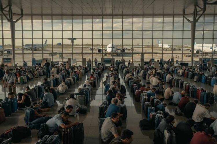 Thousands of Travellers Stranded Across the Middle East as Gulf Air, Emirates, FlyDubai, Air India, ...