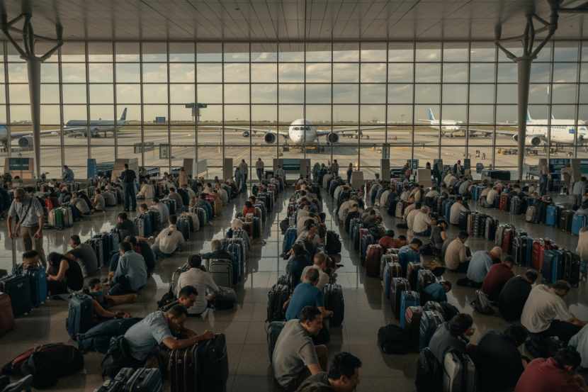 Thousands of Travellers Stranded Across the Middle East as Gulf Air, Emirates, FlyDubai, Air India, ...