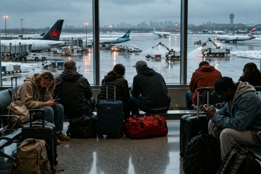 Travel chaos at toronto pearson as air canada, british airways, and others face 202 delays and 7 cancellations impacting toronto, new york, london, dubai and other us cities
