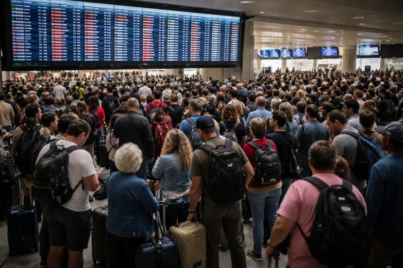Travel chaos at philadelphia international airport as american airlines, southwest, and spirit airlines face 32 cancellations and 286 delays affecting passengers in philadelphia, new york, chicago, miami, and major us cities