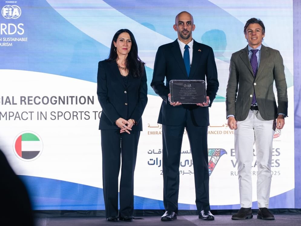 In the community impact category.. World Tourism honors UAE village running races