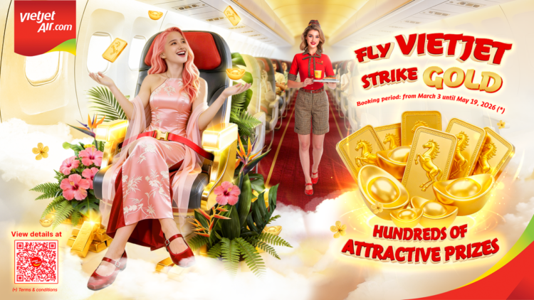 Vietjet launches ‘Fly Vietjet, Strike Gold’ and offers up to 83% off flights on International Women’...