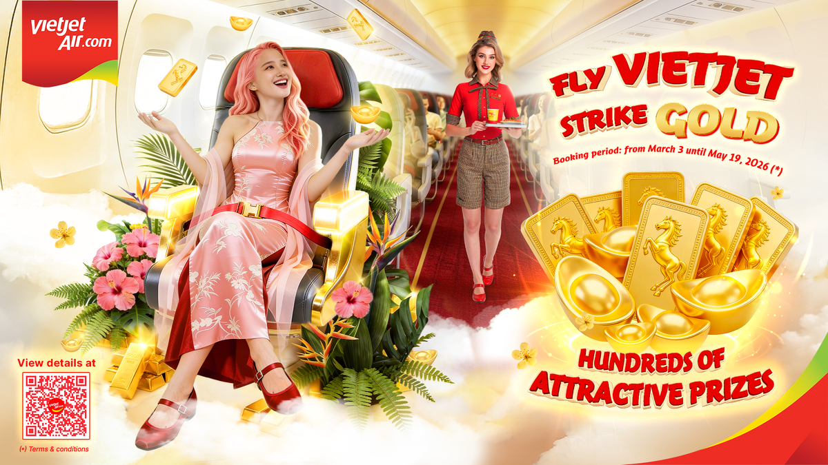 Vietjet launches ‘Fly Vietjet, Strike Gold’ and offers up to 83% off flights on International Women’...