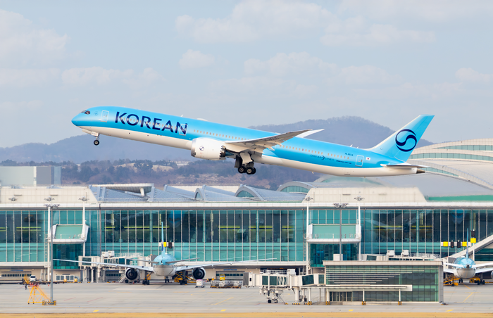 Korean Air Boeing 787-10.
