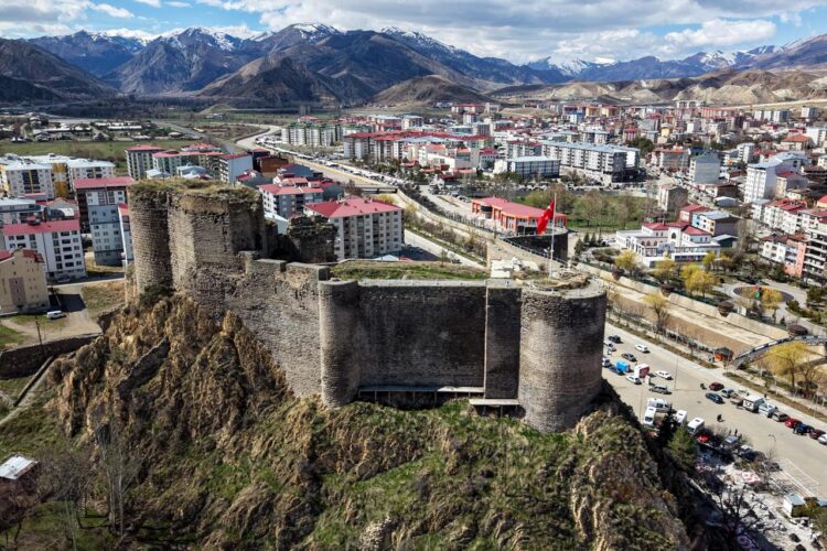 The restoration process is set to begin for Oltu Castle, a Urartian-era fortress that has long been closed to visitors in Erzurum, Türkiye, April 4, 2026. (AA Photo)