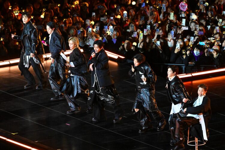 K-pop band BTS performs during its comeback concert at Gwanghwamun Square in Seoul, March 21. Joint Press Corps