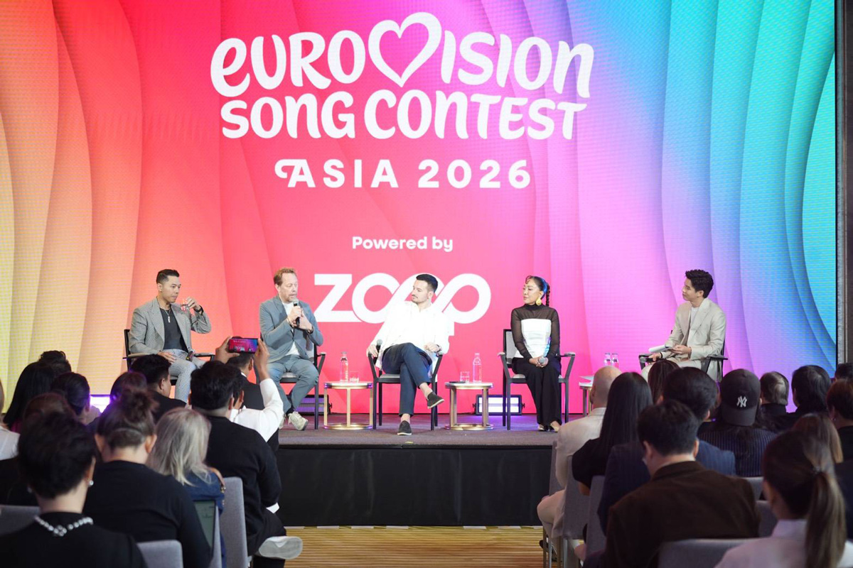 Panel discussion at eurovision song contest asia 2026 event.