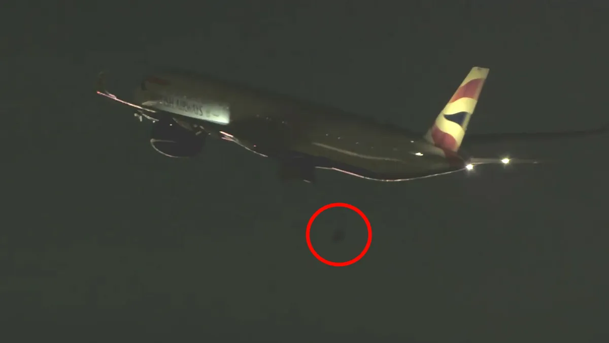 British Airways plane loses wheel after takeoff from Vegas. See video.