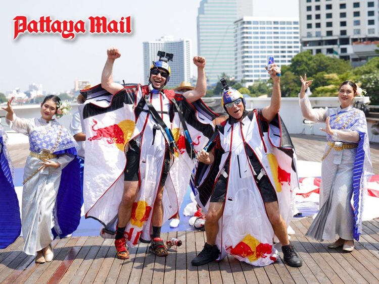 TAT and Red Bull stage record wingsuit flight over Bangkok in push to redefine adventure tourism