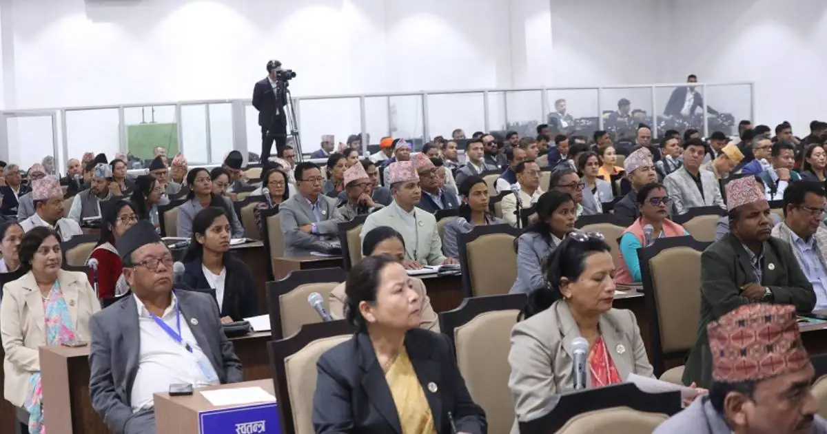 Nepal lawmakers attend Federal Parliament meeting session at Singha Durbar discussing key bills