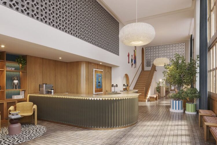 Elegant hotel reception area reflecting lima’s artistic energy and creative spir.