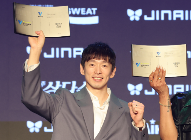 a Korean Air player. Photo = Courtesy of Yonhap News