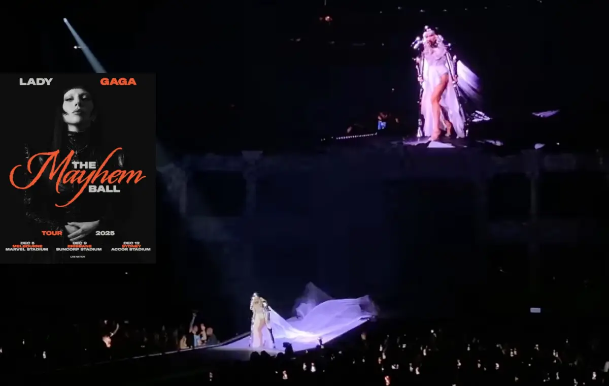 Lady Gaga performs on stage during The Mayhem Ball Tour at Madison Square Garden in NYC.