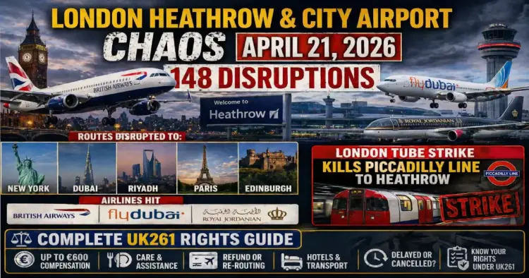 London Heathrow Chaos April 21: 148 Disruptions + Tube Strike