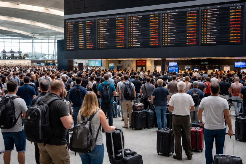Travel distruptions at london heathrow as gulf air, virgin atlantic, british airways, and more face126 delays and 17 cancellations impacting new york, dubai, paris, and other us cities