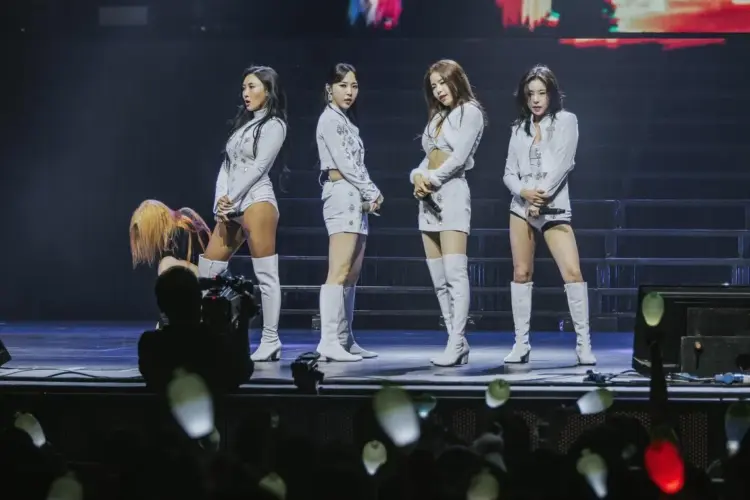 The members of Mamamoo, (from left) Hwasa, Moonbyul, Solar and Wheein, performed at the The Star Theatre on Feb 8, 2023.