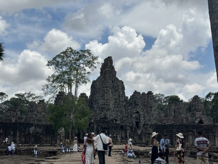 Tourists explore the ancient temples of Siem Reap province’s Angkor Archaeological Park. Hin Pisei
