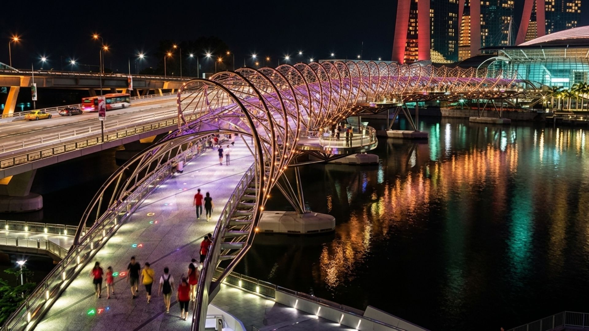With a DNA shape, this bridge in Singapore draws attention in modern architecture and surprises tour...