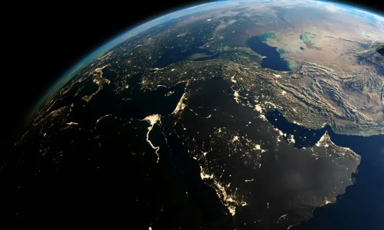 A view of earth from space