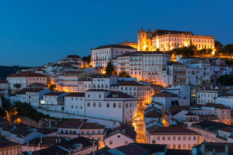 Beautiful lisbon cityscape at dusk, portugal's wellness tourism hub.