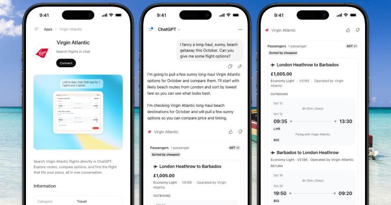 Virgin Atlantic launches first-of-its-kind airline app in ChatGPT