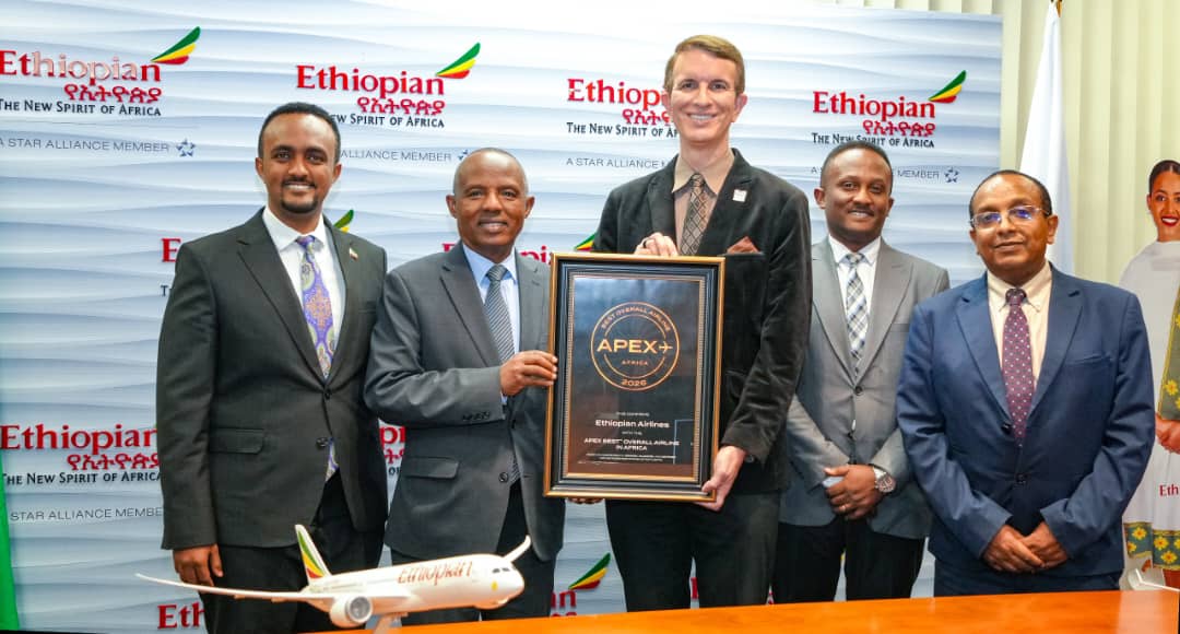 Ethiopian Airlines Receives Best Airline in Africa 2026 APEX Passenger Choice Award - ENA English