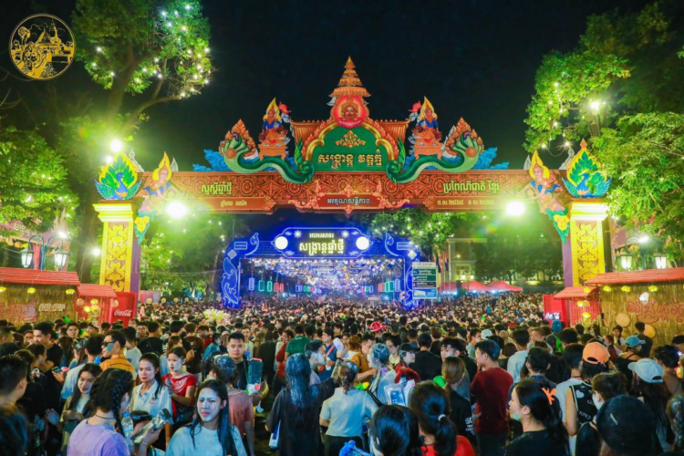 Domestic and international guests enjoy last month’s Khmer New Year festivities in Phnom Penh. Supplied