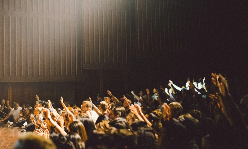 Students in an auditorium