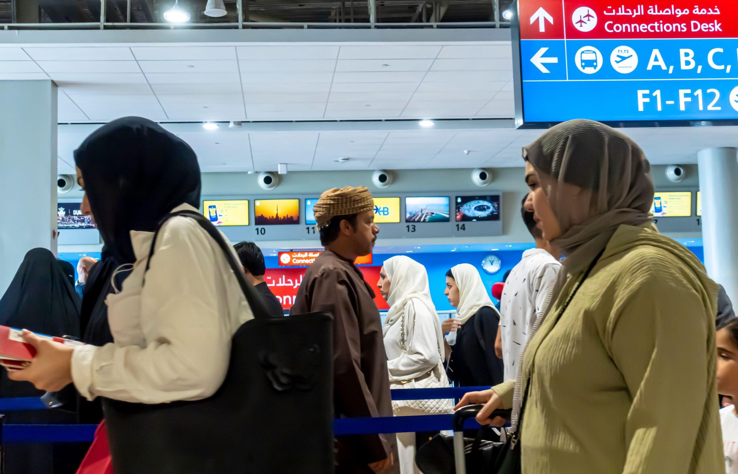 Passengers arriving at Dubai. Dubai Airports CEO Paul Griffiths said capacity was returning "steadily"