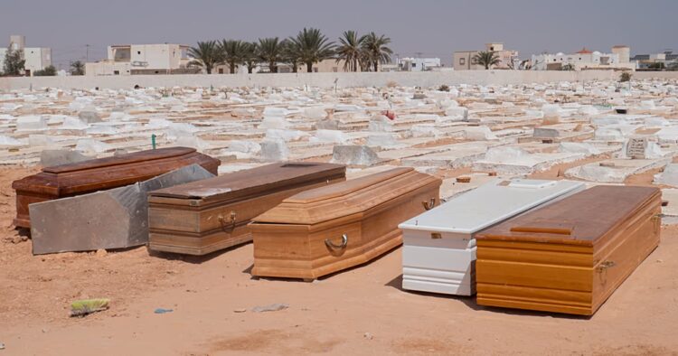 Tunisian coastal town mourn death of residents who drowned at sea