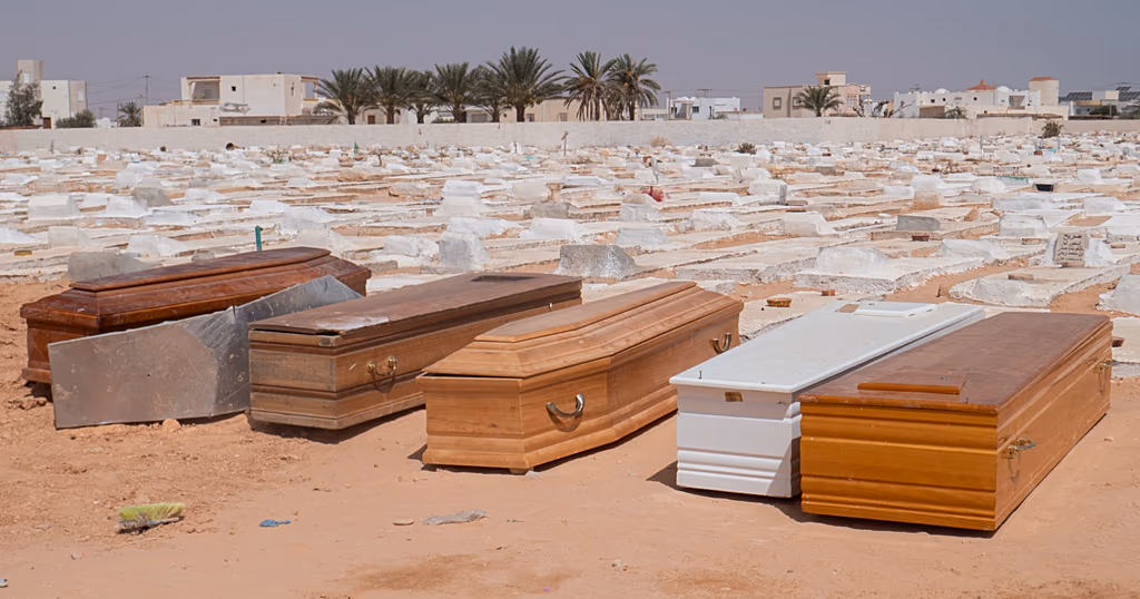 Tunisian coastal town mourn death of residents who drowned at sea
