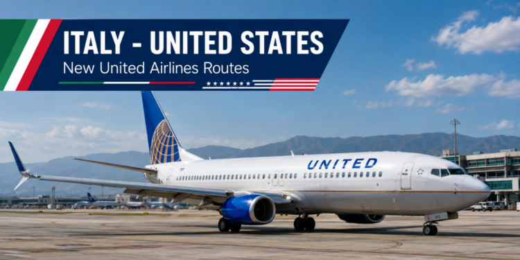 United Airlines Italy US flight 2027