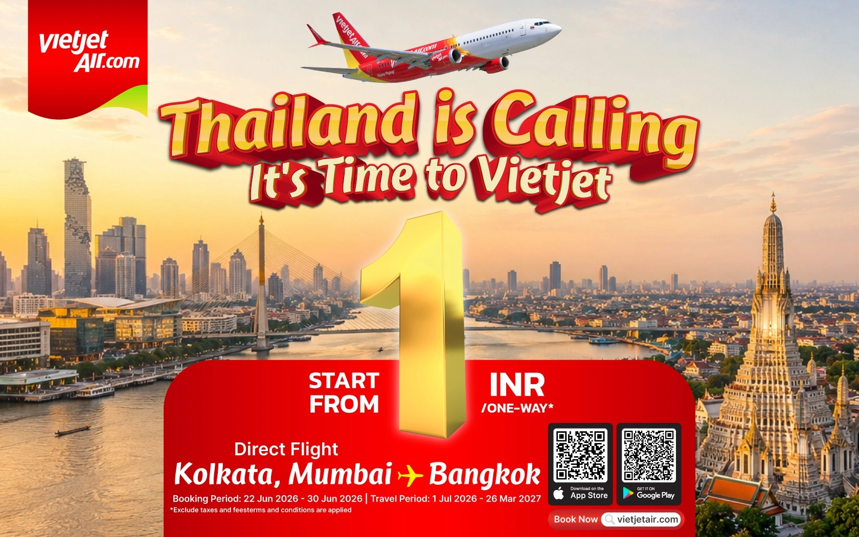 Vietjet Thailand Restarts India–Thailand Flights with Fares from INR 1